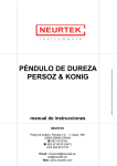 PÉNDULO DE DUREZA PERSOZ & KONIG