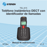Teléfono inalámbrico DECT con identificador de llamadas