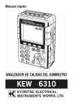 KEW6310 QUICK MANUAL_ESP