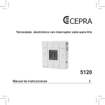 Termostato electrónico con interruptor calor-paro