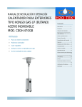 calentador para exteriores tipo hongo gas lp (butano) acero