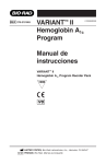 VARIANT™ II Hemoglobin A1c Program Manual de instrucciones