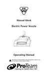 Wessel-Werk Electric Power Nozzle Operating Manual