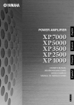 XP7000 XP5000 XP3500 XP2500 XP1000 Owner`s Manual