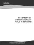 Monitor de Proceso WebAlert® Serie WA500 Manual de Instrucciones