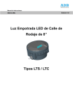 Luz Empotrada LED de Calle de Rodaje de 8” Tipos LTS / LTC