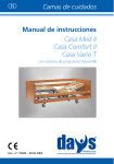 Camas de cuidados Manual de instrucciones Casa Med II Casa