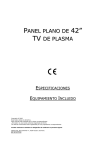 PANEL PLANO DE TV DE PLASMA
