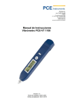 Manual de Instrucciones Vibrómetro PCE-VT 1100