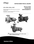 Instrucciones para el usuario de bombas CPX, CPXR, CPXN y CPXP