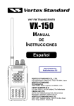 Vertex - VX-150 Manual de instrucciones