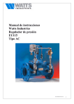Manual de instrucciones Watts Industries Regulador de presión