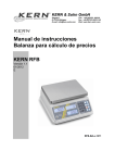 Manual de instrucciones Balanza para cálculo de precios KERN RFB