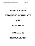 mezclador de velocidad constante ofi modelo 20 manual