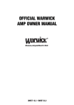 OFFICIAL WARWICK AMP OWNER MANUAL