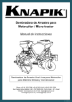 Sembradora de Arrastro para Motocultor / Micro tractor