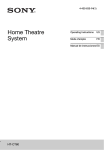 Home Theatre System - Sony Parts and Accessories