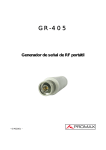 Manual de instrucciones GR-405 (Generador de RF