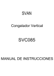 manual de instrucciones congelador vertical svc085