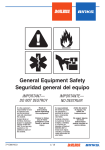 General Equipment Safety Seguridad general del equipo