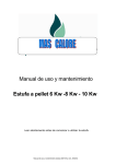 Manual de uso y mantenimiento Estufa a pellet 6 Kw