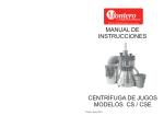 manual de instrucciones centrífuga de jugos modelos cs / cse