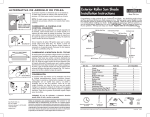 Exterior Roller Sun Shade Installation Instructions