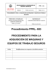 PPRL-603 Procedimiento para la adquisición de máquinas y
