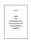 norma para calentadores de agua por acumulación a gas de