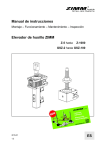 ES Manual de instrucciones Elevador de husillo ZIMM