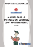 manual para la instalación, control, uso y