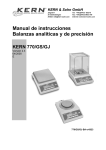 Manual de instrucciones Balanzas analíticas y de precisión