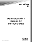 Relay Gel® Instalacion y Manual de Instrucciones Section 95.10S