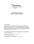 AP® Spanish Language 2009 Free-Response Questions