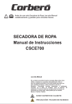 SECADORA DE ROPA Manual de Instrucciones CSCE700