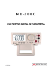 Manual de instrucciones MD-200C (multímetro digital de