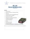 BEL 550 Manual de Instrucciones - Todo Radares