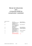 Manual de instrucciones para el transmisor M300 de conductividad