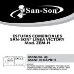 ESTUFAS COMERCIALES SAN-SON® LÍNEA VICTORY Mod. ZEM-H