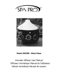 Aromatic Diffuser User Manual Diffuseur Aromatique Manuel de l