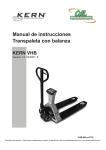 Manual de instrucciones Transpaleta con balanza