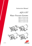 Instruction Manual AQUA JET Water Pressure Systems WPS 2.9 12