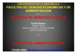 CATEDRA DE DERECHO PUBLICO LOS ACTOS ADMINISTRATIVOS