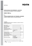 Instrucciones de instalación y servicio