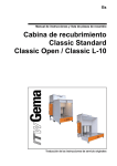Cabina de recubrimiento Classic Standard Classic Open