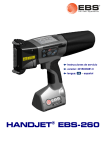 EBS260 HANDJET - User`s manual - mobile printers from EBS Ink