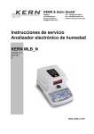 Instrucciones de servicio Analizador electrónico de humedad