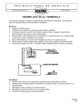 instrucciones de servicio reemplazo de el termopila