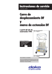 (es) Carro de desplazamiento DF y marco de extensión DF