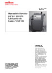 Manual de Servicio para el aparato lubricador de husos 254 06